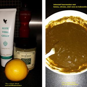 haarmasker met henna, citroen en aloe vera