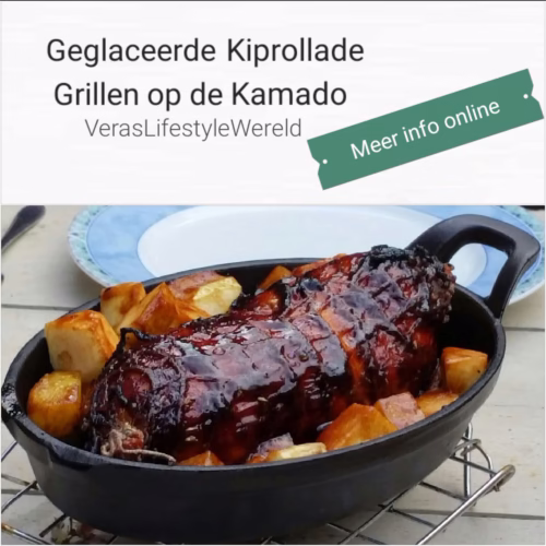 Geglaceerde kiprollade recept - Grillen op de kamado