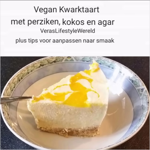 Vegan kwarktaart met agar - pas aan naar je smaak!