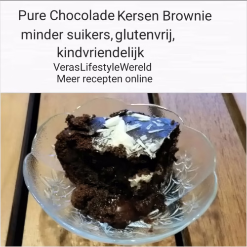 Glutenvrije Chocolade Kersen Brownie