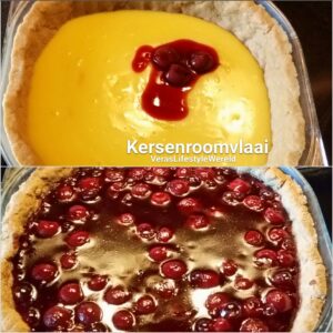 Glutenvrije kersenroomvlaai