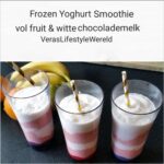 Frozen Yoghurt Smoothie vol fruit en witte chocolademelk