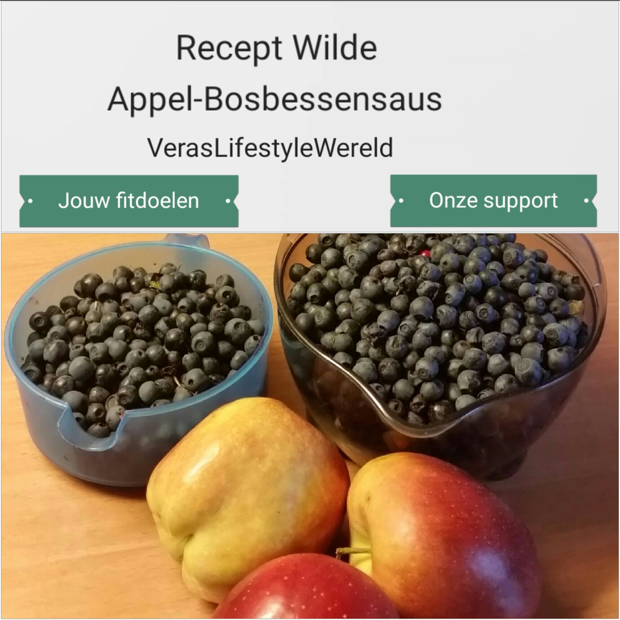 Recept wilde appel-bosbessensaus