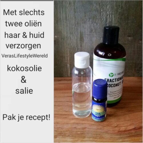 Recept plantaardige haarolie met salie voor grijze en witte haren