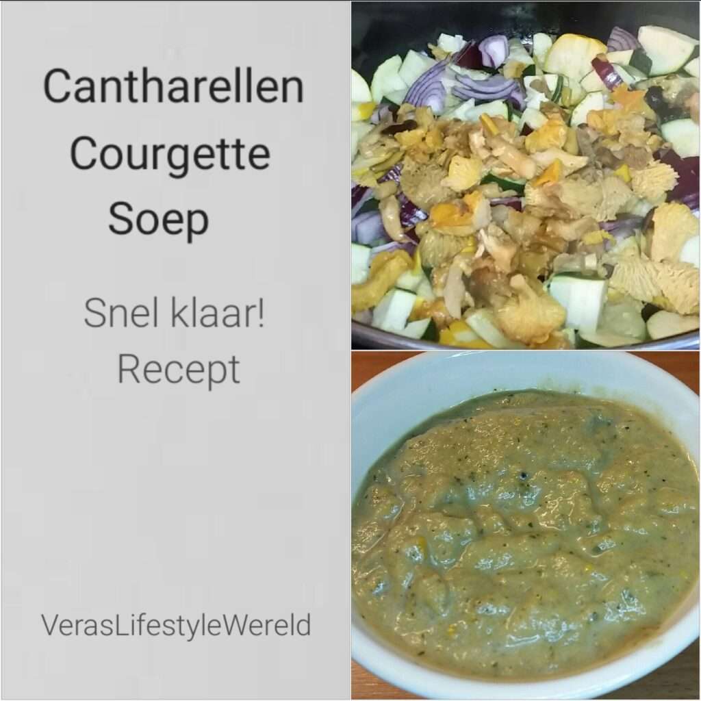 recept cantharellen courgette soep