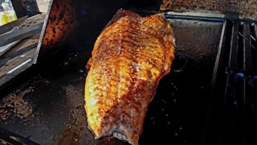 Recept gegrilde zalmfilet met rietsuiker en chili