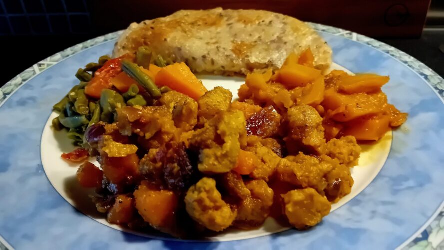 Recept sojabrokken in masala bij Surinaamse roti of rijst