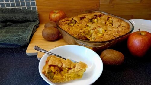 Recept lekker frisse vegan kiwi-appeltaart