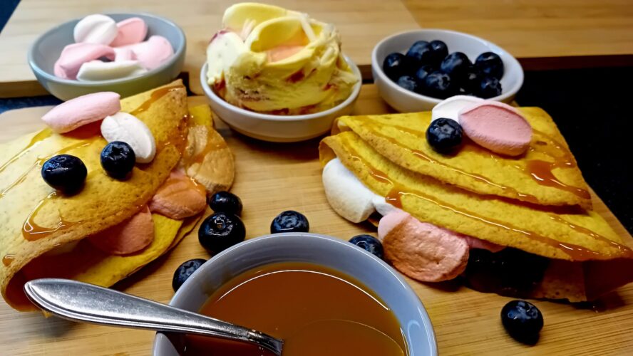 s'mores tortilla wraps dessert | viraal tiktok recept