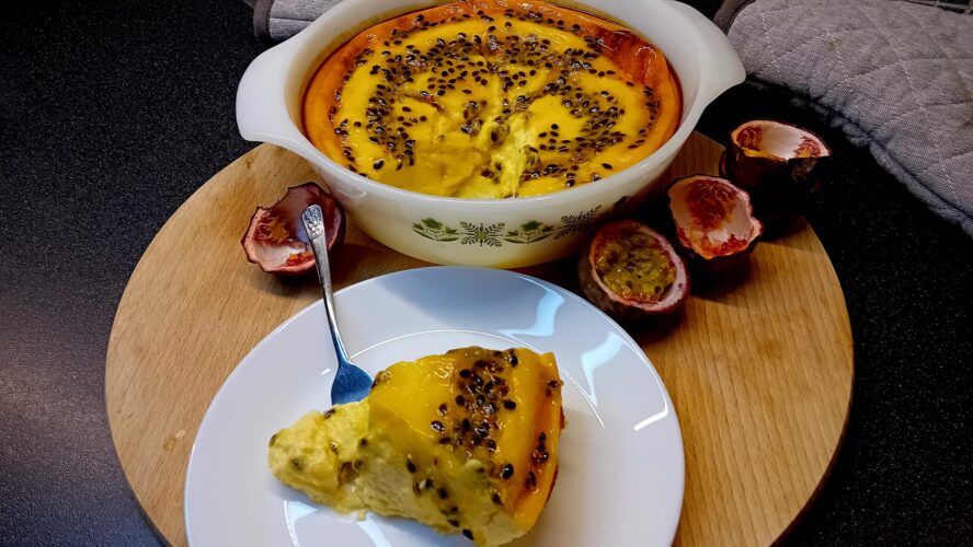 Yoghurt-cheesecake met passiefruit | Aanpasbaar glutenvrij 5-ingrediënten budgetrecept
