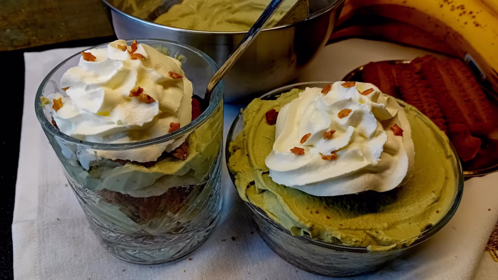 Matcha banana pudding gemakkelijk no bake dessert recept