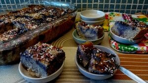 Vegan bojo met bosbessen | Surinaamse cassave cake | Glutenvrij fusion recept
