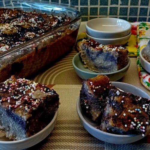 Vegan bojo met bosbessen | Surinaamse cassave cake | Glutenvrij fusion recept