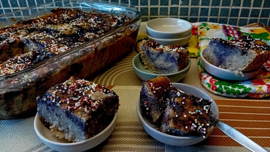 Vegan bojo met bosbessen | Surinaamse cassave cake | Glutenvrij fusion recept