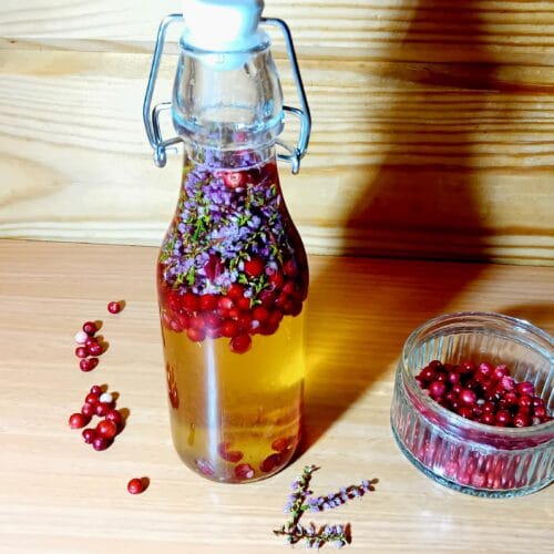 Zelf fruitazijn maken met vossenbessen en heide | Wildplukken in Zweden | Vegan recept